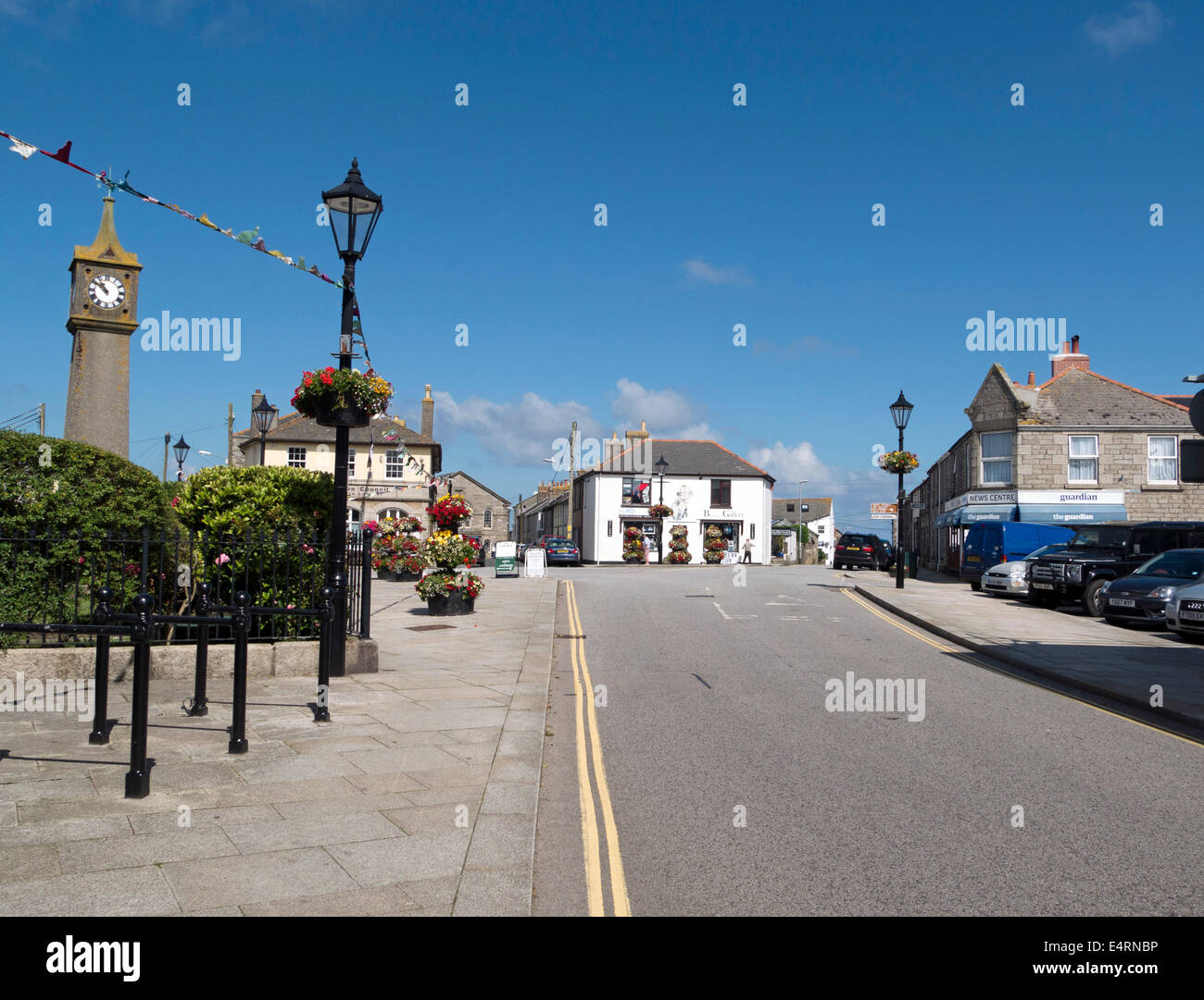St Just Village, West Penwith, Cornwall UK. Stockfoto