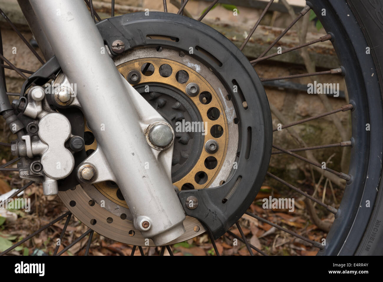 ein Fahrrad, Bremsen, insbesondere Stockfoto