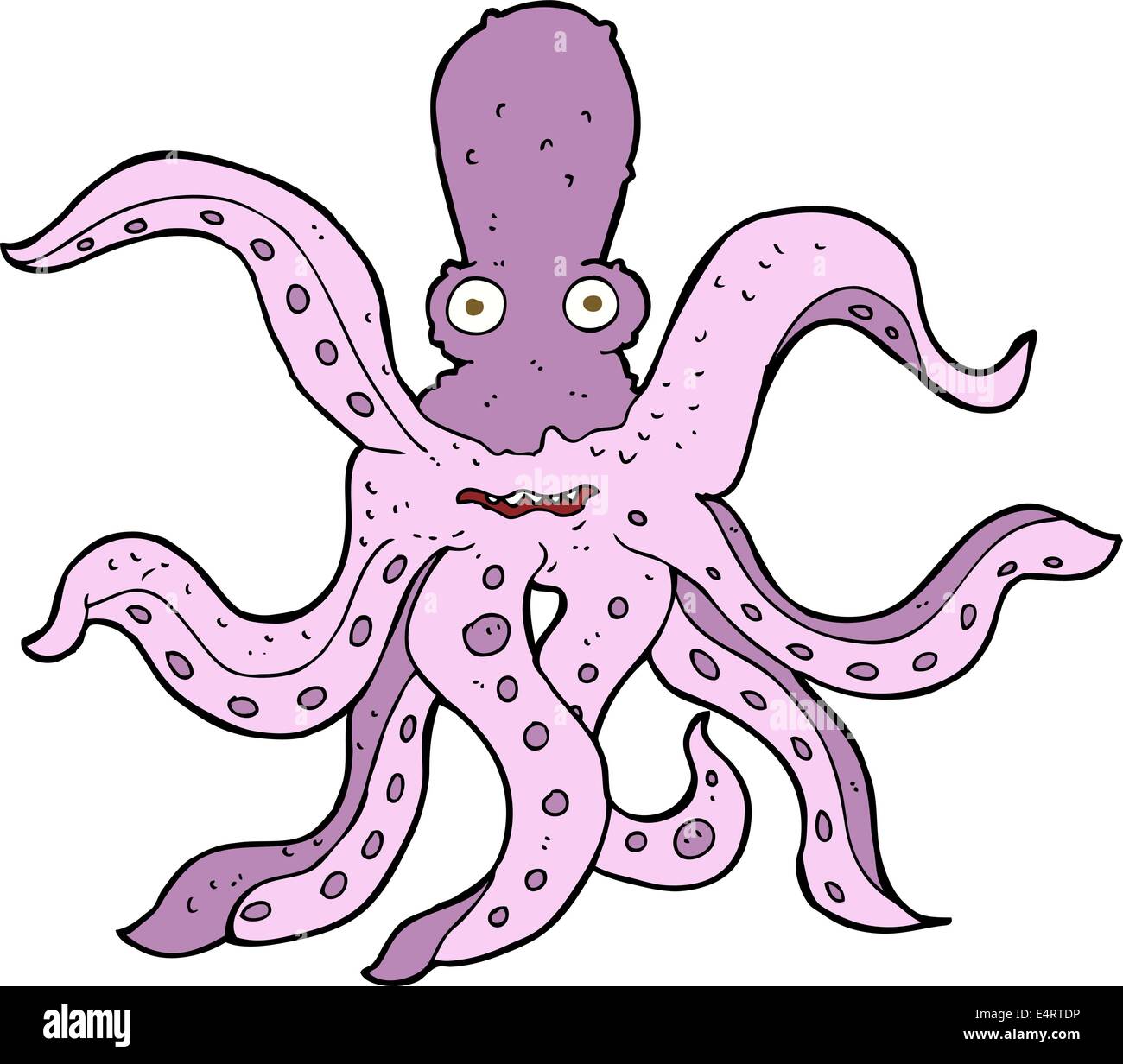 Cartoon Riesenkraken Stock Vektor