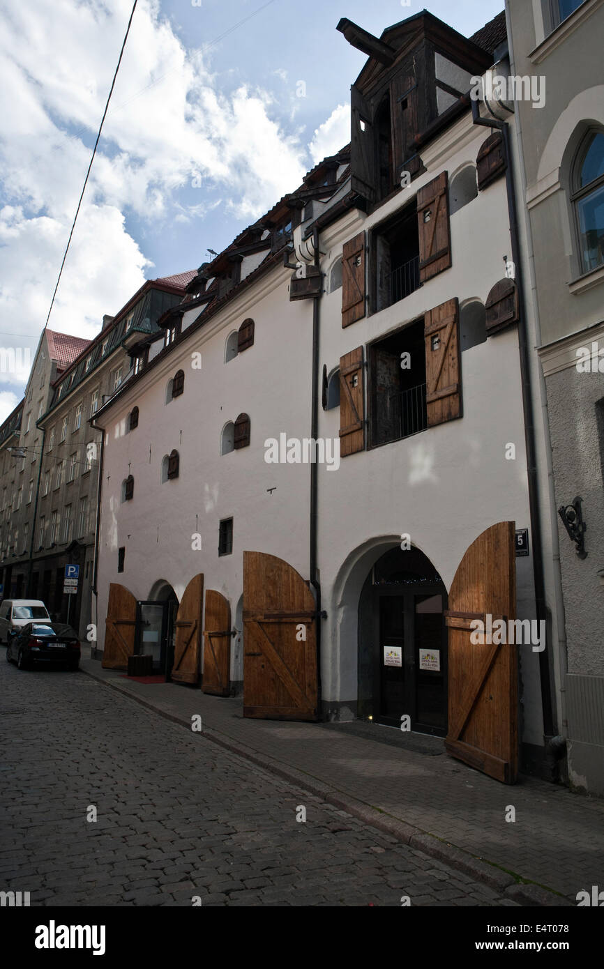 Engen Gassen der Altstadt, Stadt Riga Lettland Stockfoto