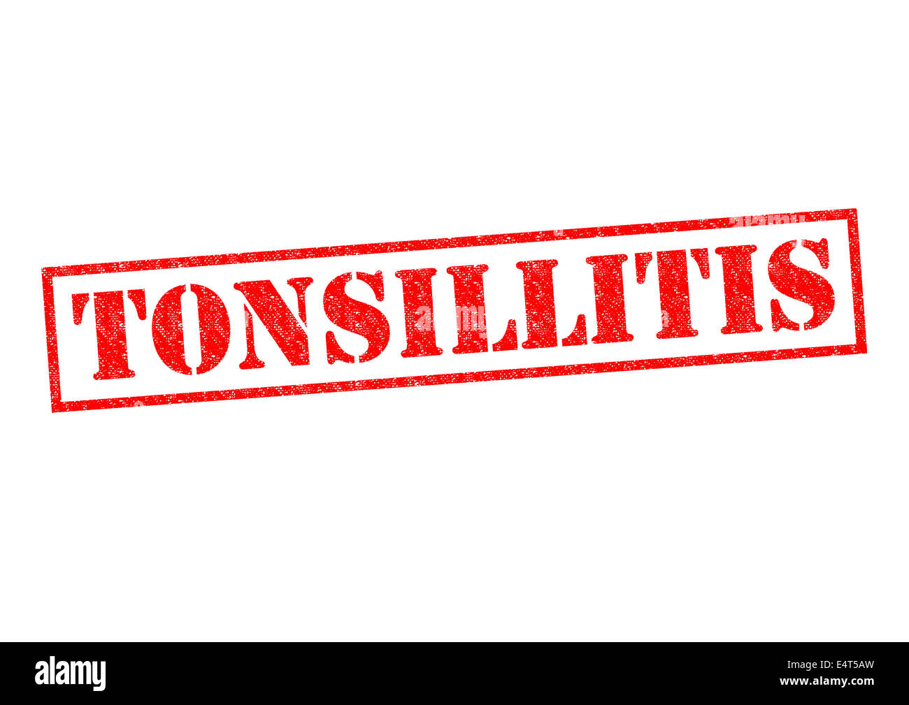 MANDELENTZÜNDUNG roten Stempel auf einem weißen Hintergrund. Stockfoto