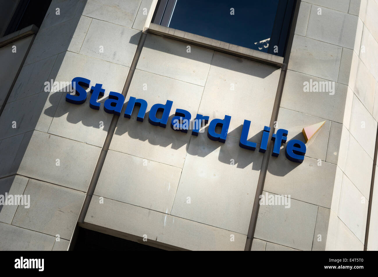 Standard Life-Logo an der Seite des Gebäudes Standard Life, Edinburgh Stockfoto
