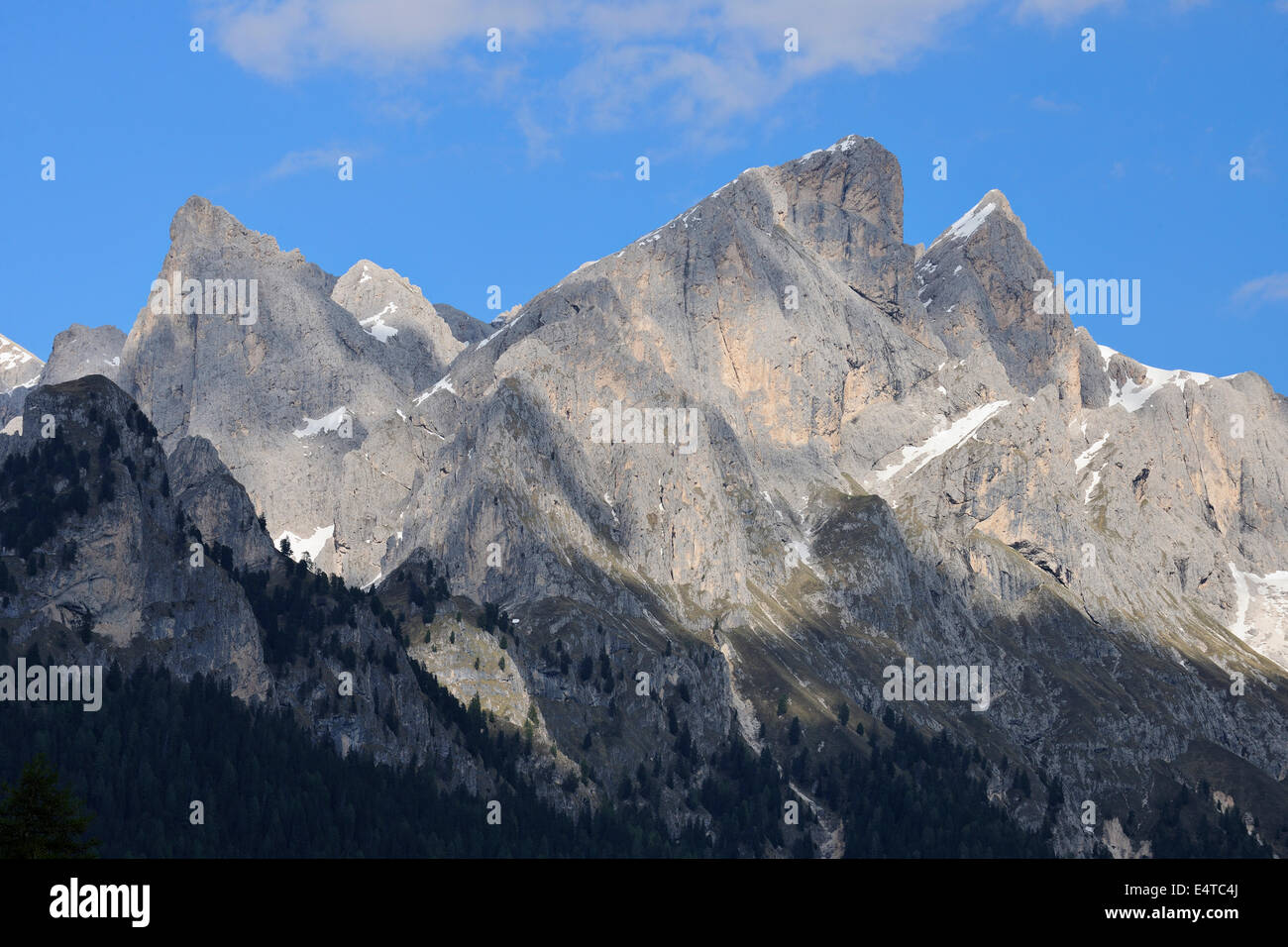 Gipfel der Rosengarten (Rosengarten-Gruppe), Sattelspitze und Tschaminspitze, Südtirol, Trentino Alto Adige, Dolomiten, Italien Stockfoto