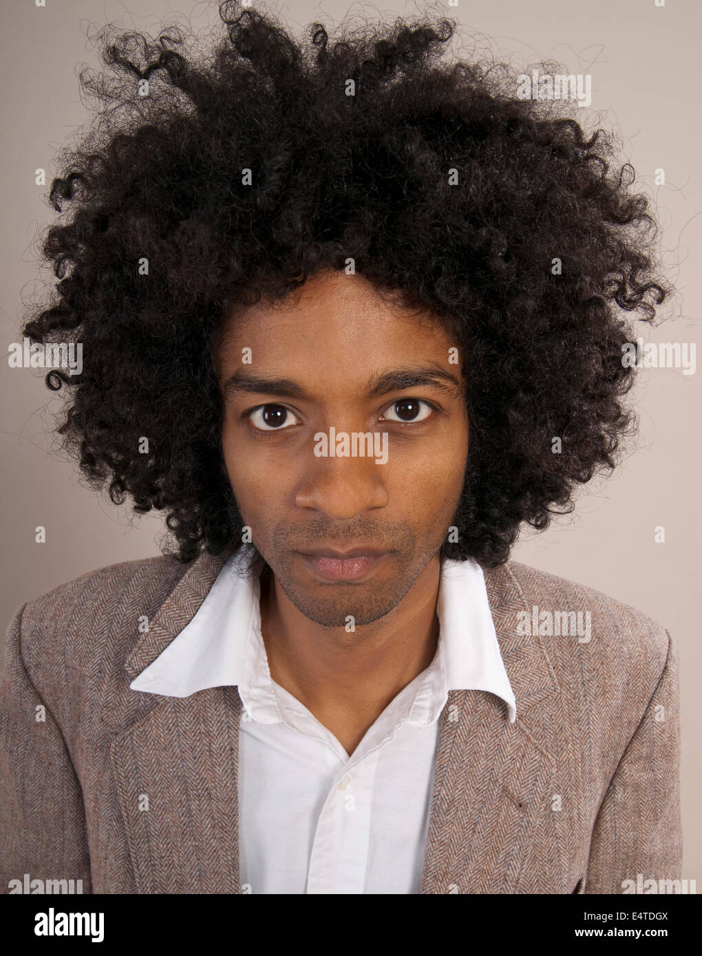 Porträt des jungen Mannes, Studioaufnahme Stockfoto