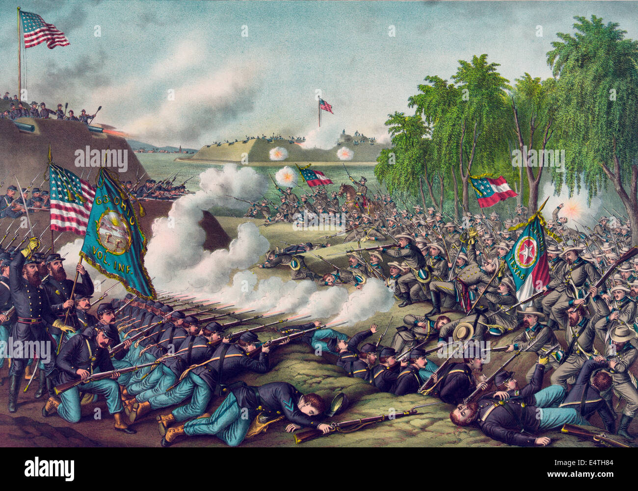 Schlacht von Korinth, Oktober 3 & 4 1862, USA Bürgerkrieg Stockfoto