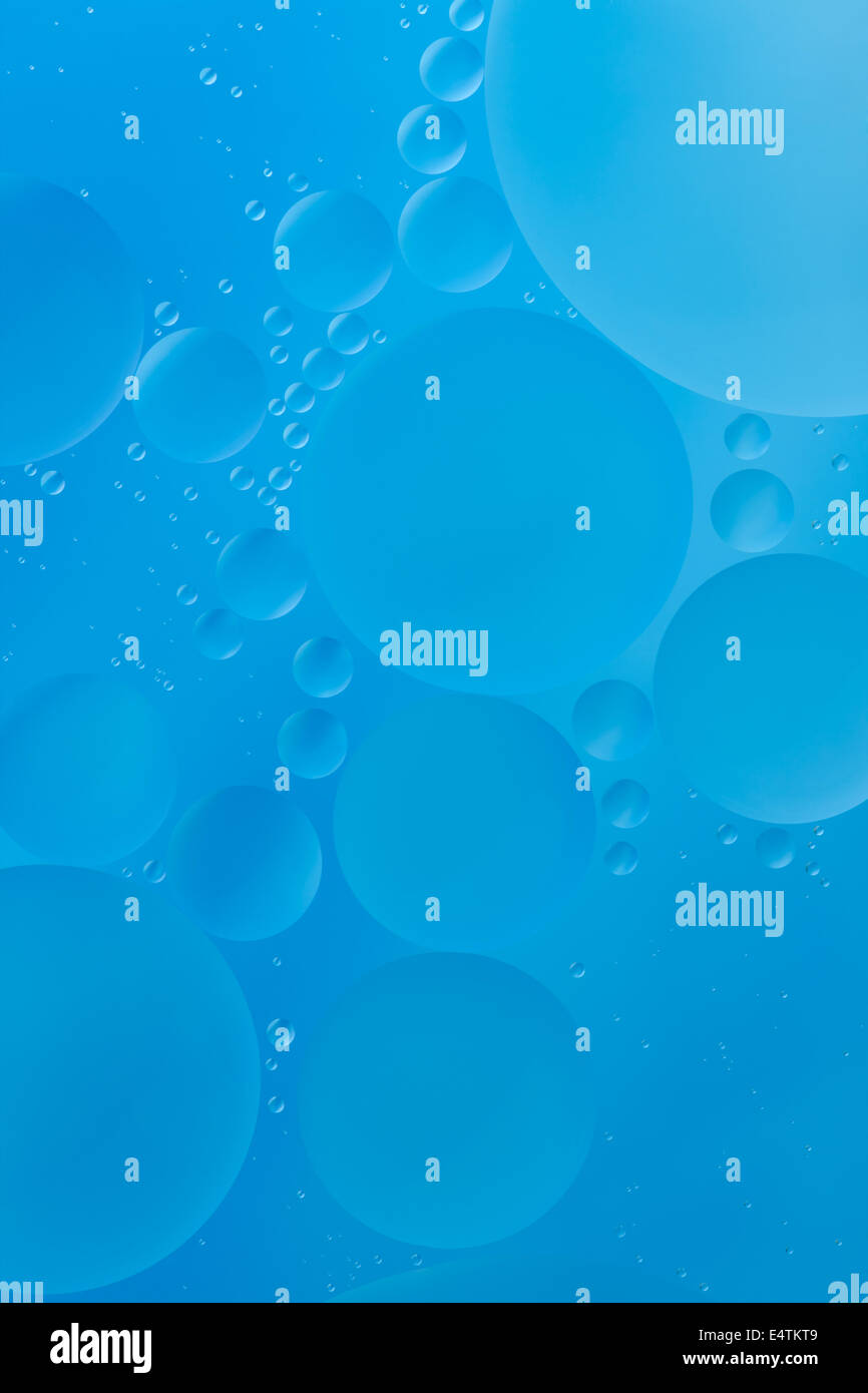 Cyan Blase erstellt von Öl als Hintergrund Stockfoto