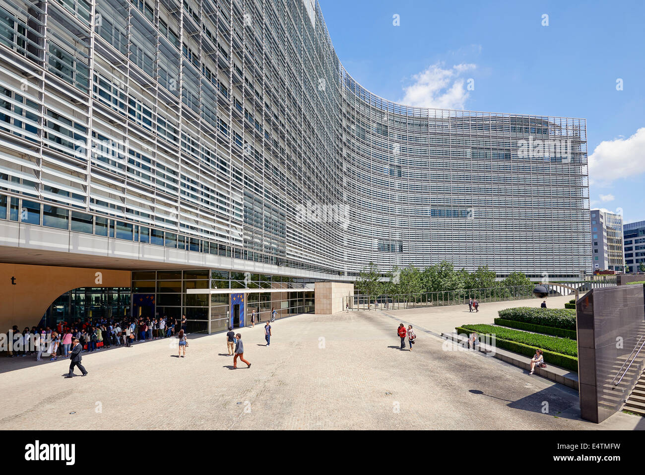 Brüssel, Belgien - 16. Juli 2014: das Berlaymont-Gebäude ist ein Bürogebäude, das beherbergt das Hauptquartier der Europäischen Kommission Stockfoto