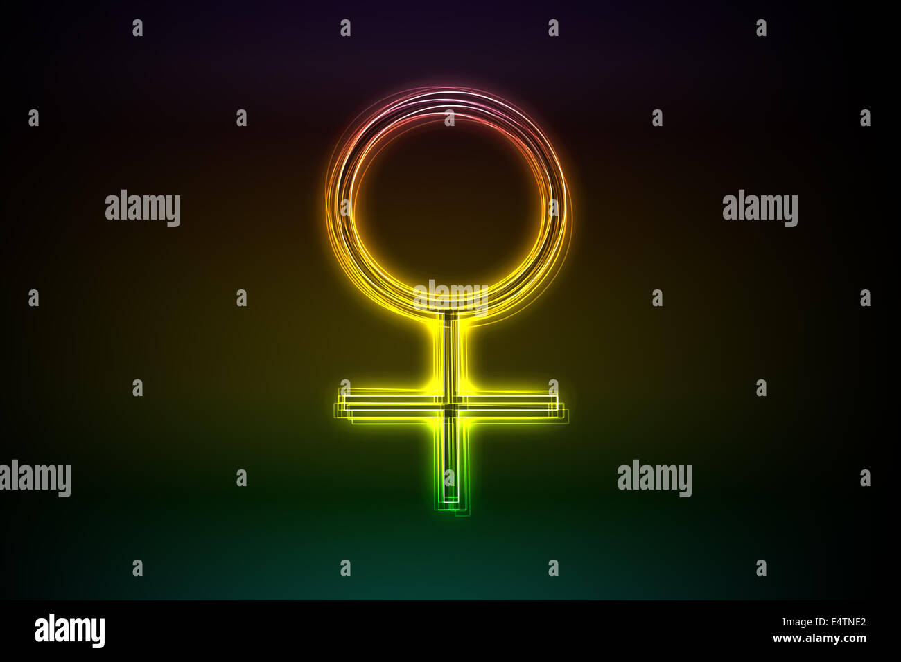 Neon-weiblich Stockfoto