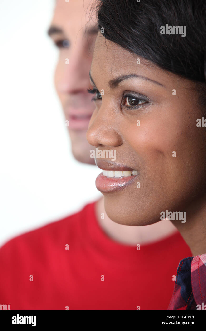Ein interracial paar Stockfoto