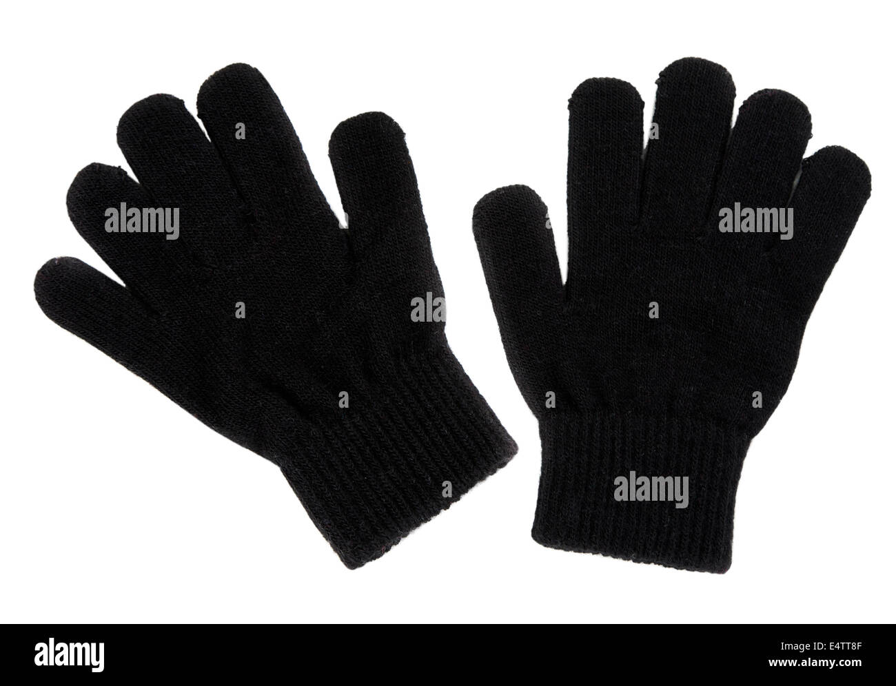 Ein paar schwarze Handschuhe Stockfotografie - Alamy