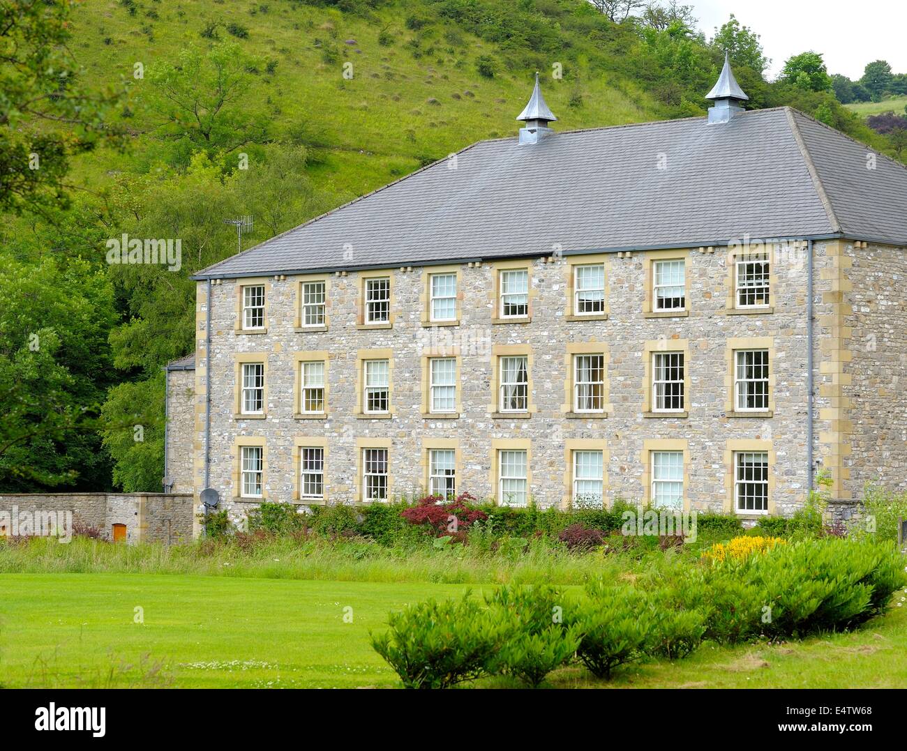 Cressbrook Mill Luxuswohnungen Derbyshire Peak District England uk Stockfoto