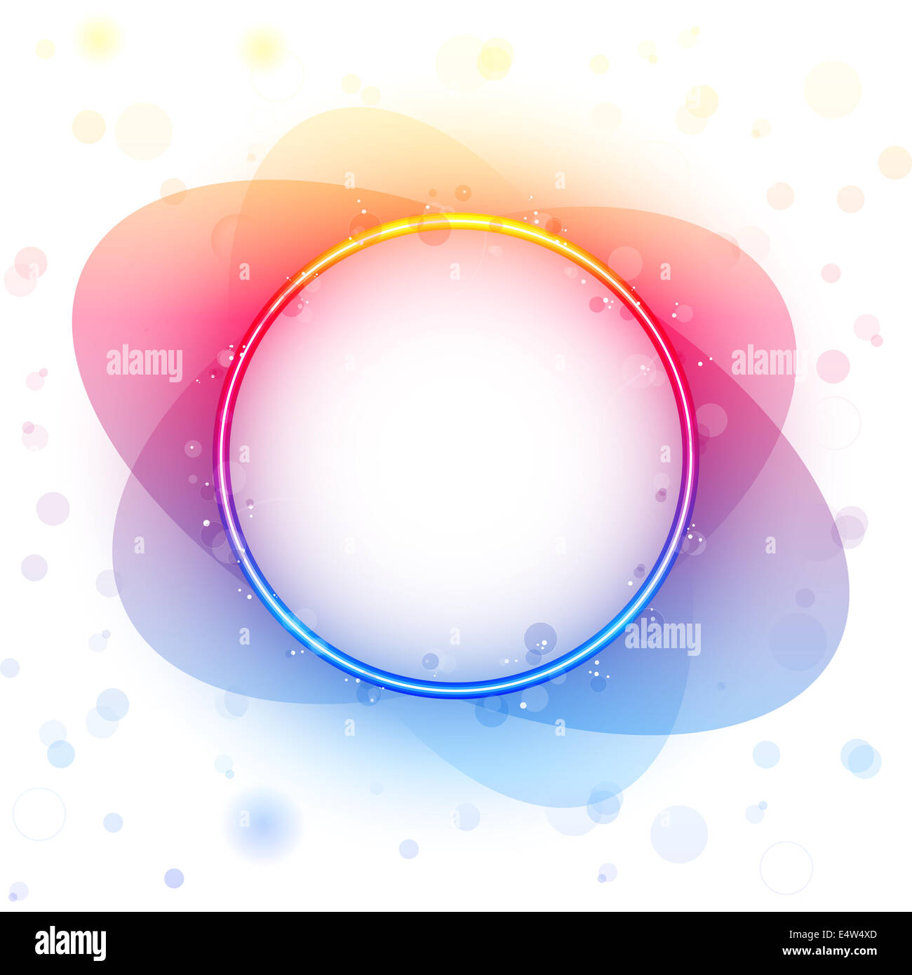 Regenbogen-Kreis-Grenze-Transparenz-Effekt. Stockfoto
