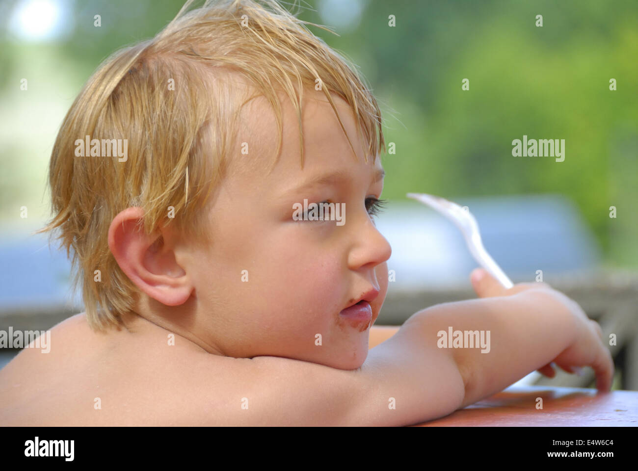 Blonder Junge Stockfoto