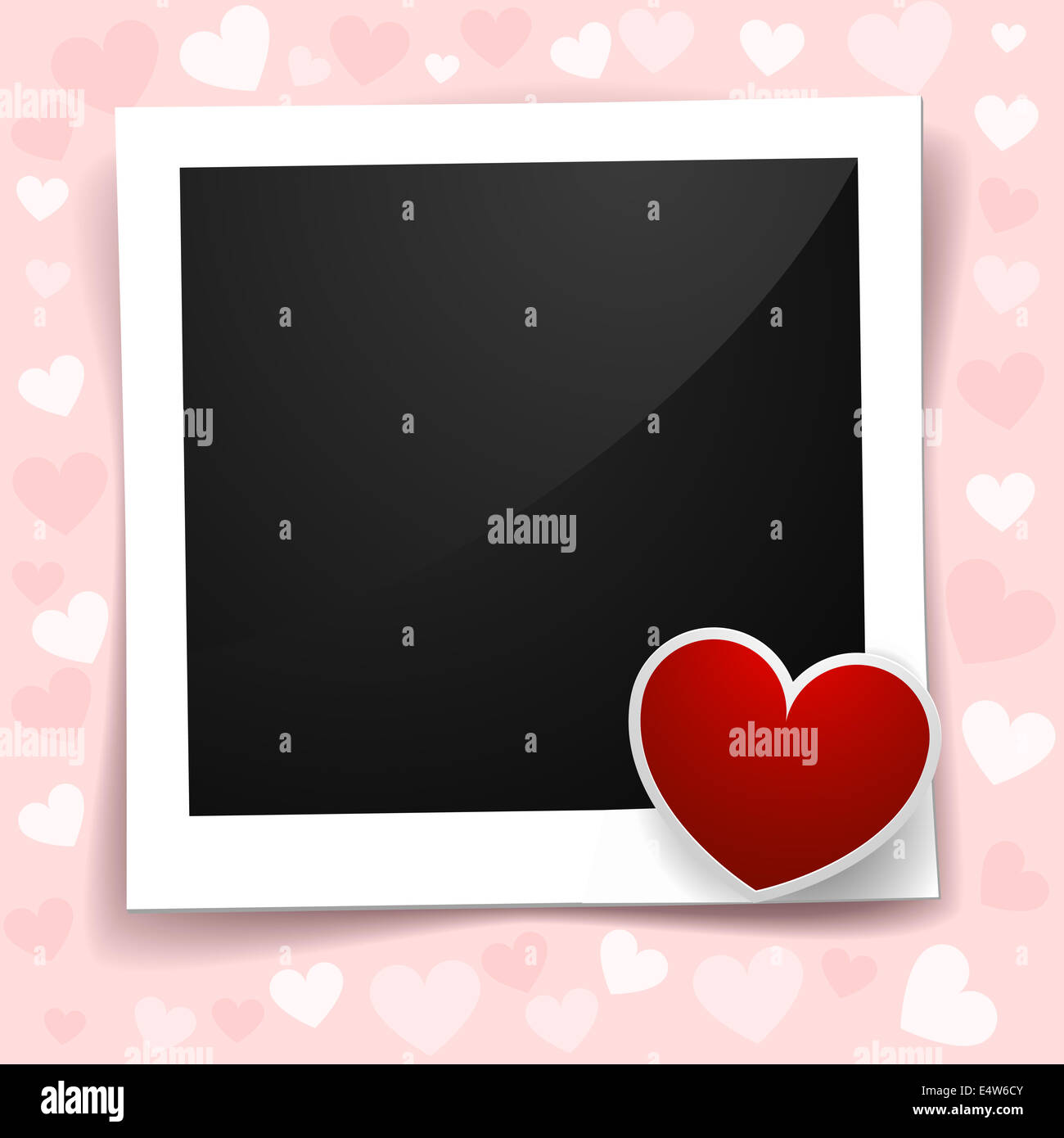 Valentine-Fotorahmen Stockfoto