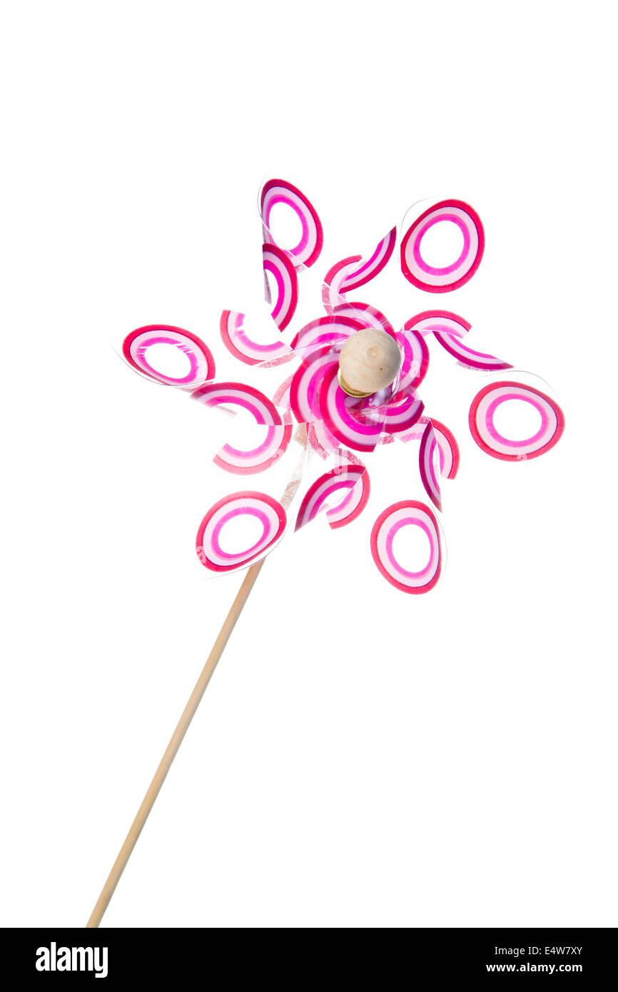 Rosa Windrad Stockfoto