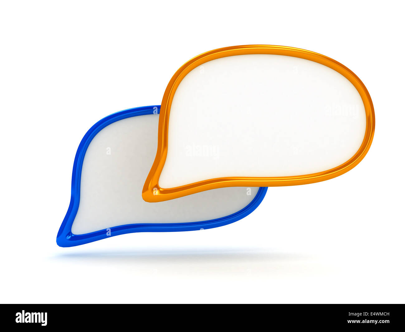 Zwei Chat-Symbol auf weißem Hintergrund Stockfoto