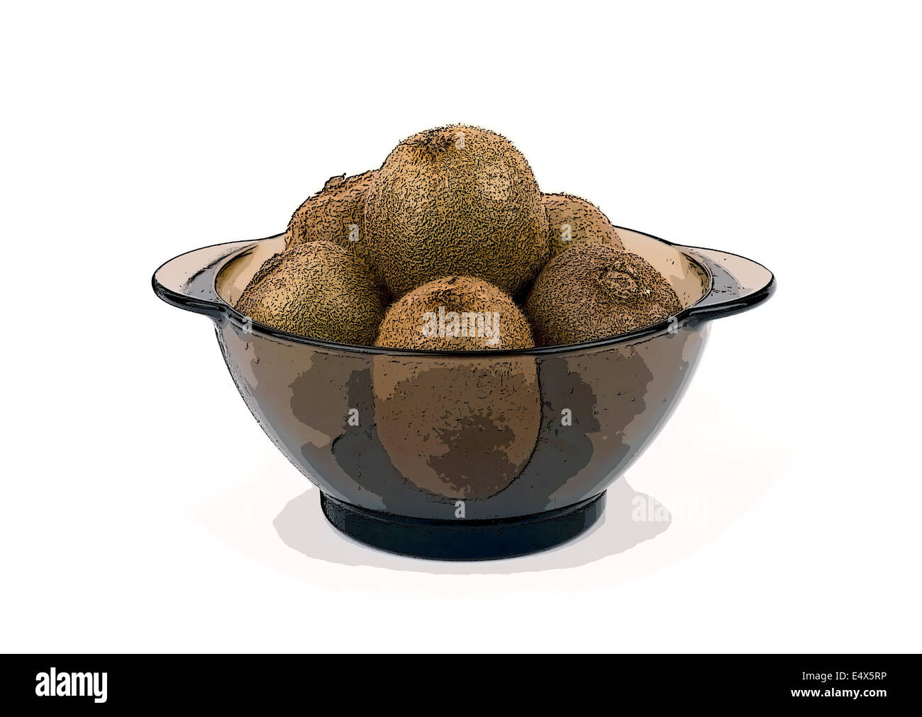 Kiwi in einer vase Stockfoto