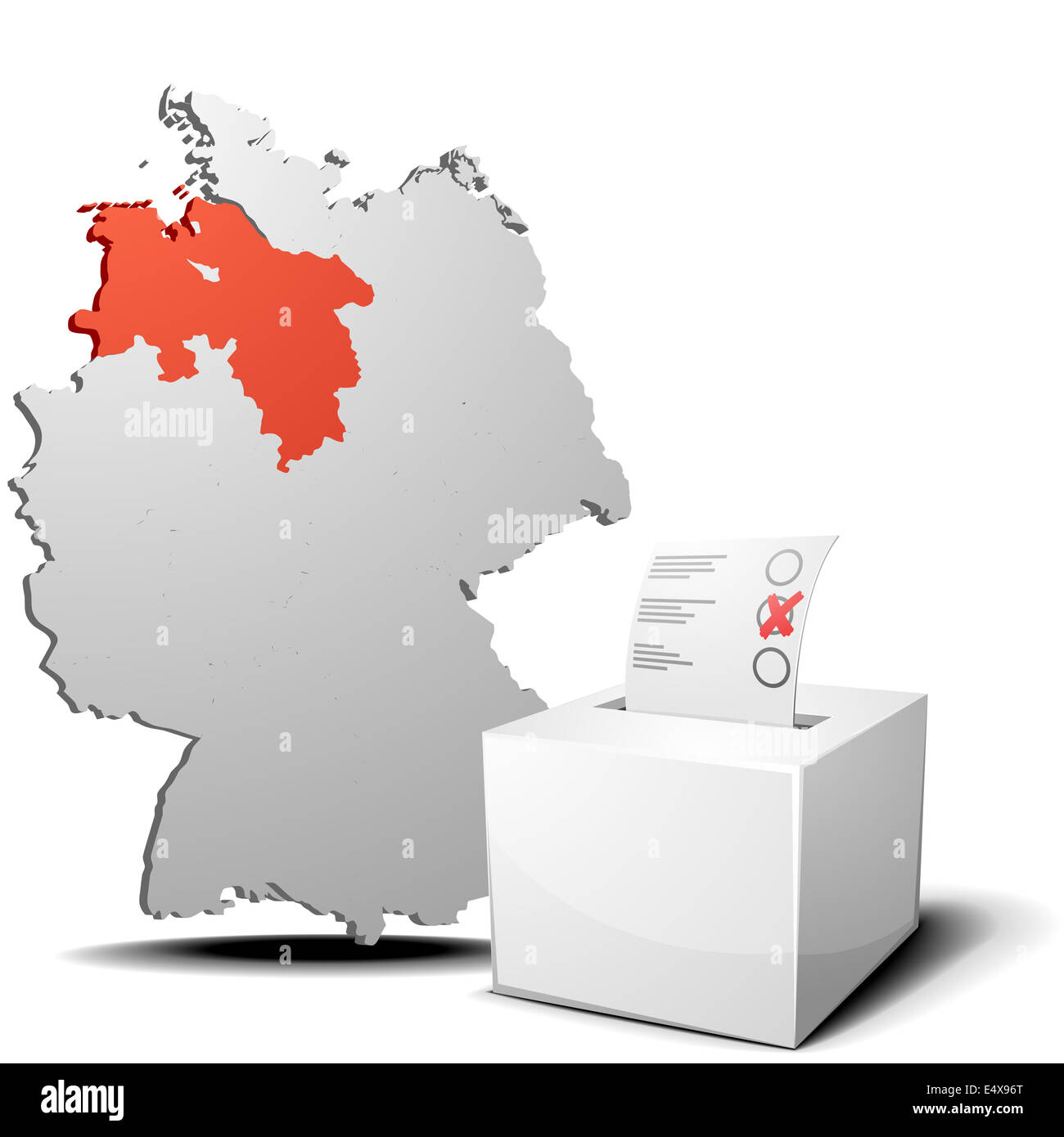 Deutschland-Niedersachsen zu stimmen Stockfoto