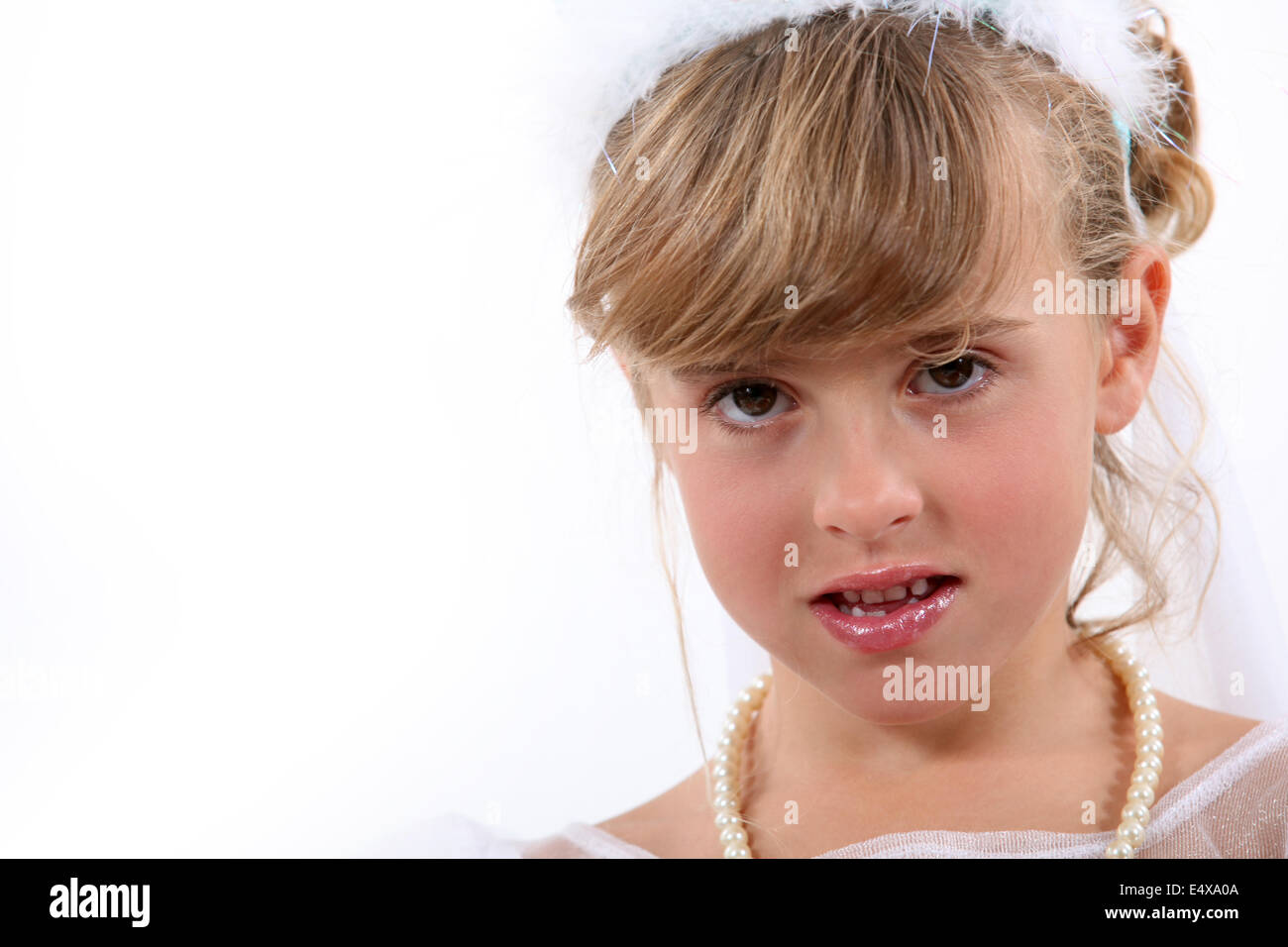 kleines Mädchen gekleidet als ballerina Stockfoto