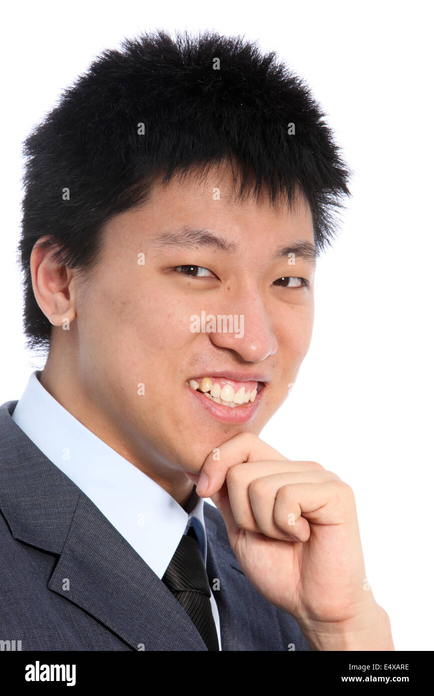 Porträt des Lächelns asiatischen Mannes Stockfoto
