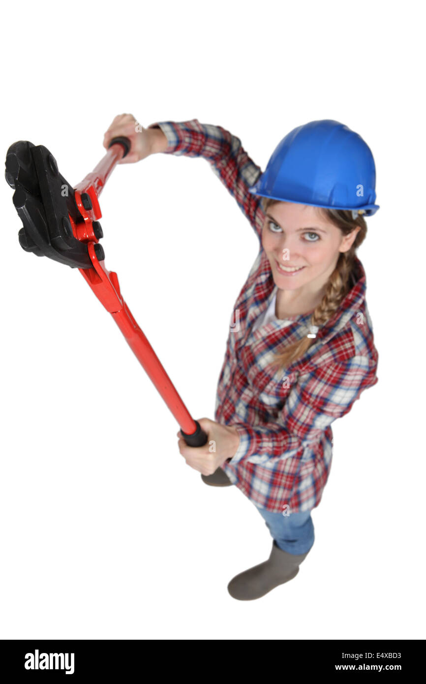 Eine weibliche Arbeiter Stockfoto
