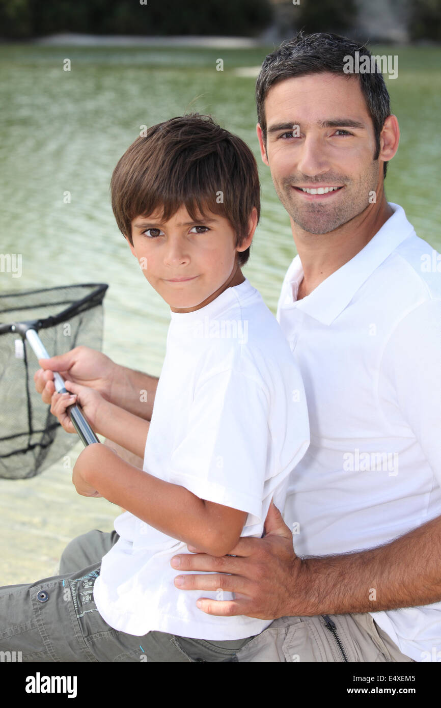 Vater und Sohn Stockfoto