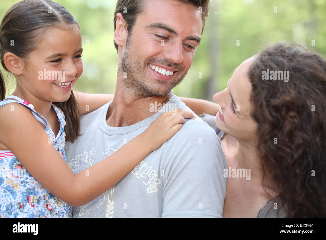 Genießen Familientag im park Stockfoto