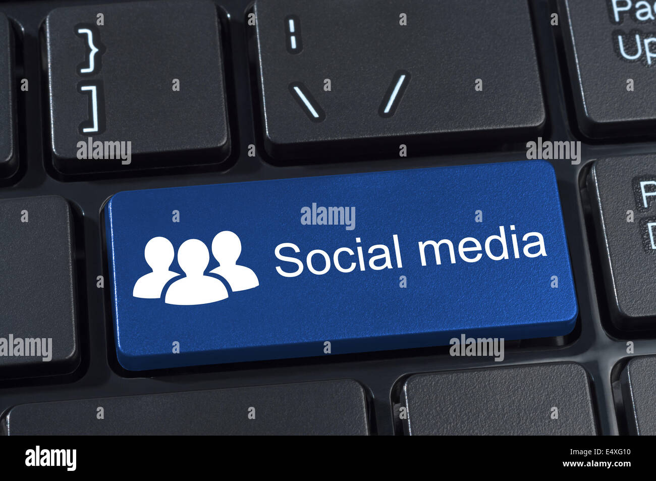 Social-Media-Computer-Taste. Stockfoto