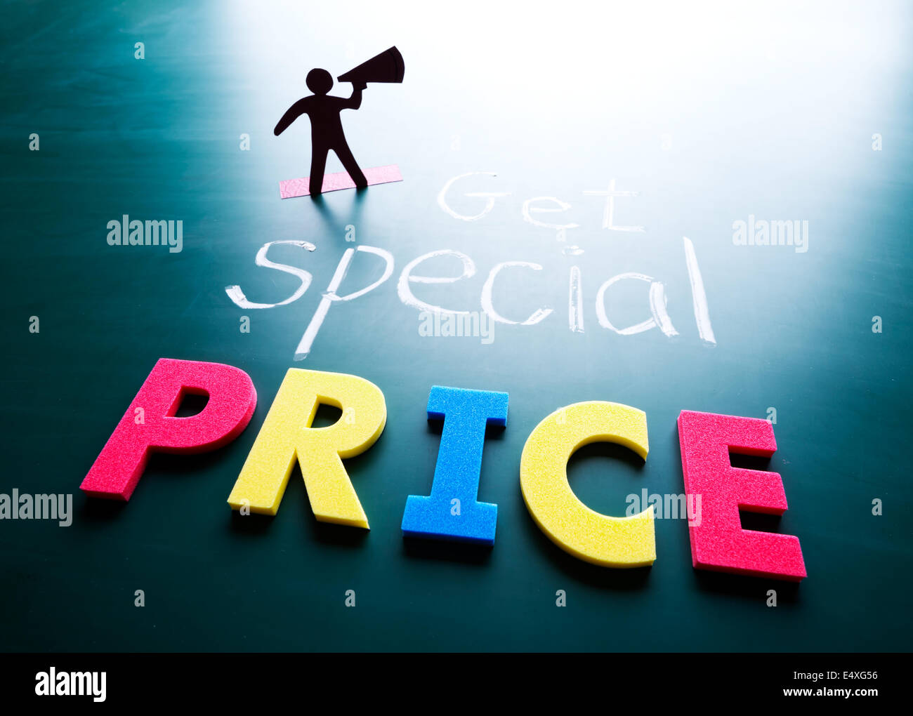 Sonderpreis-Konzept zu bekommen Stockfoto