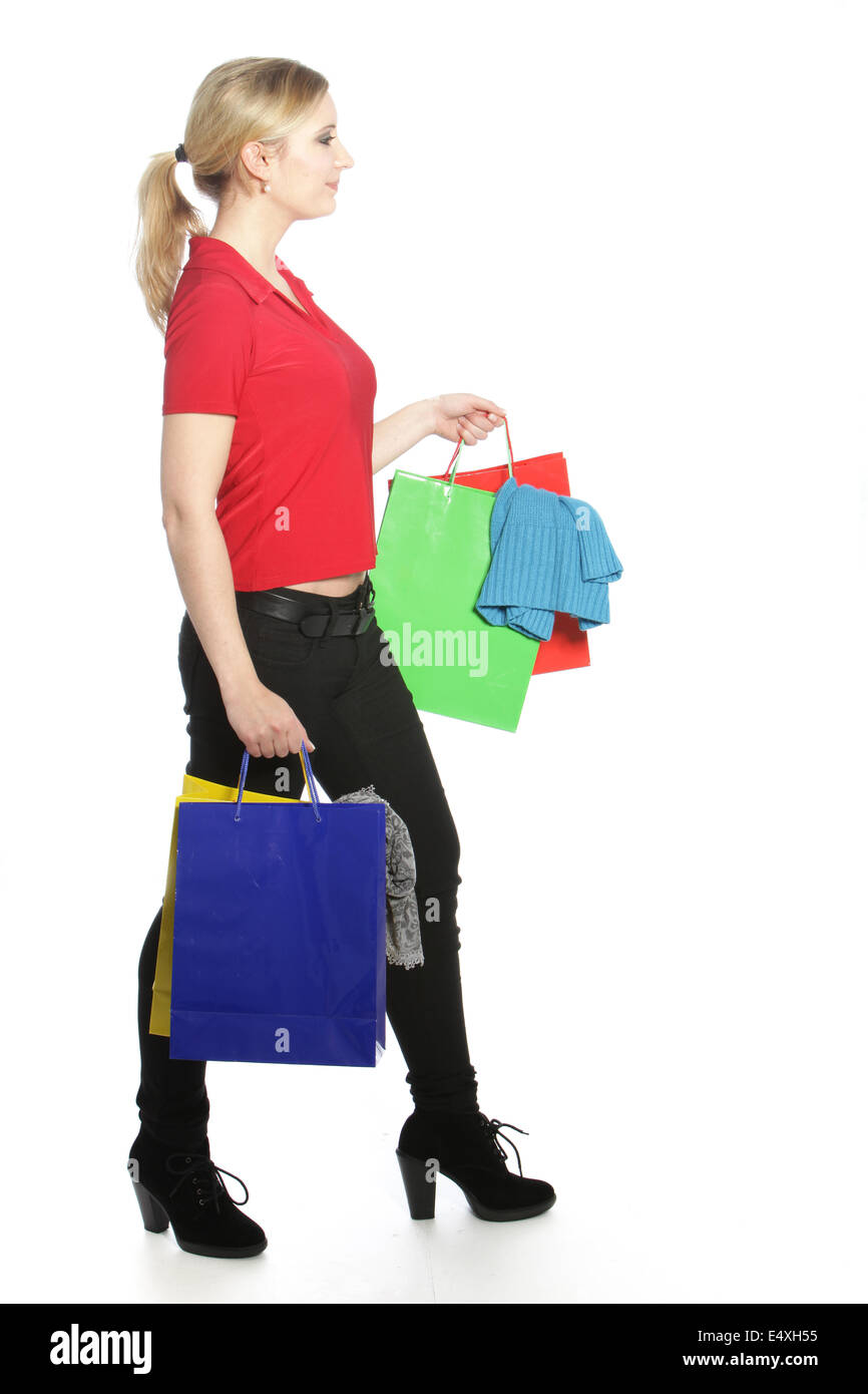 Glückliche Frau shopper Stockfoto