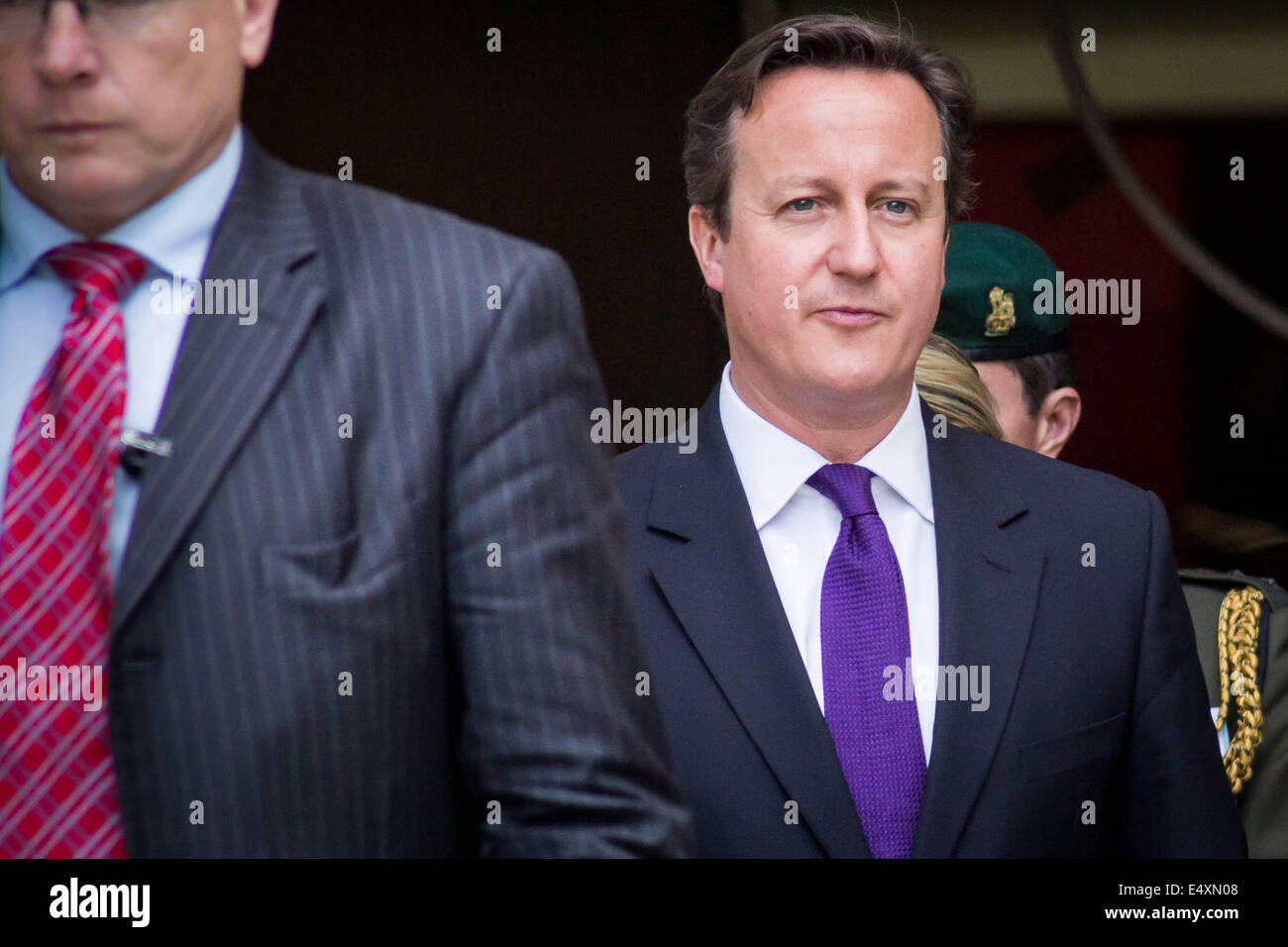 Der britische Premierminister David Cameron Besuche Imperial War Museum in London Stockfoto