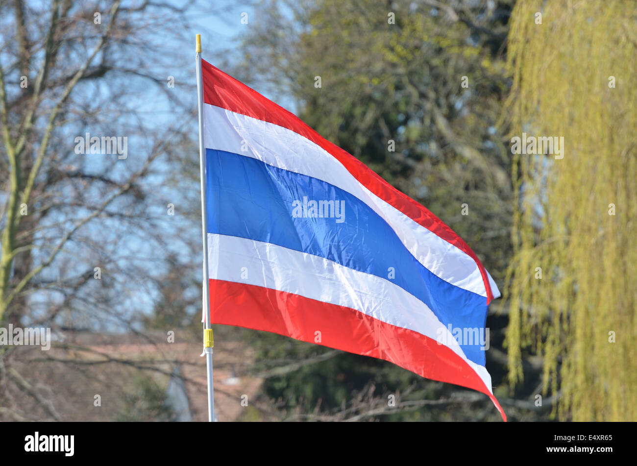 rot weiß-blaue Flagge Stockfoto