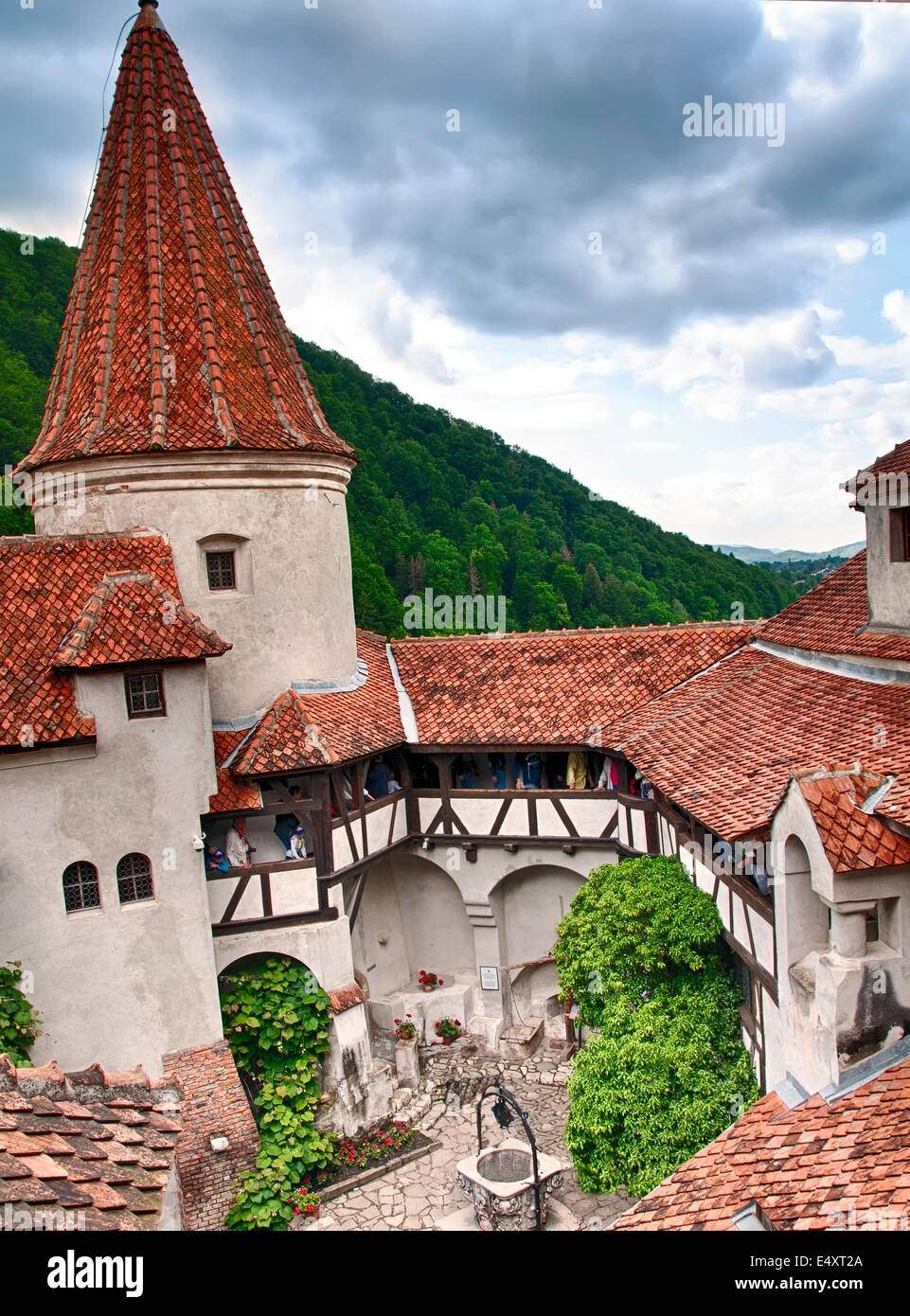 Draculas Schloss: die Terrasse Stockfoto