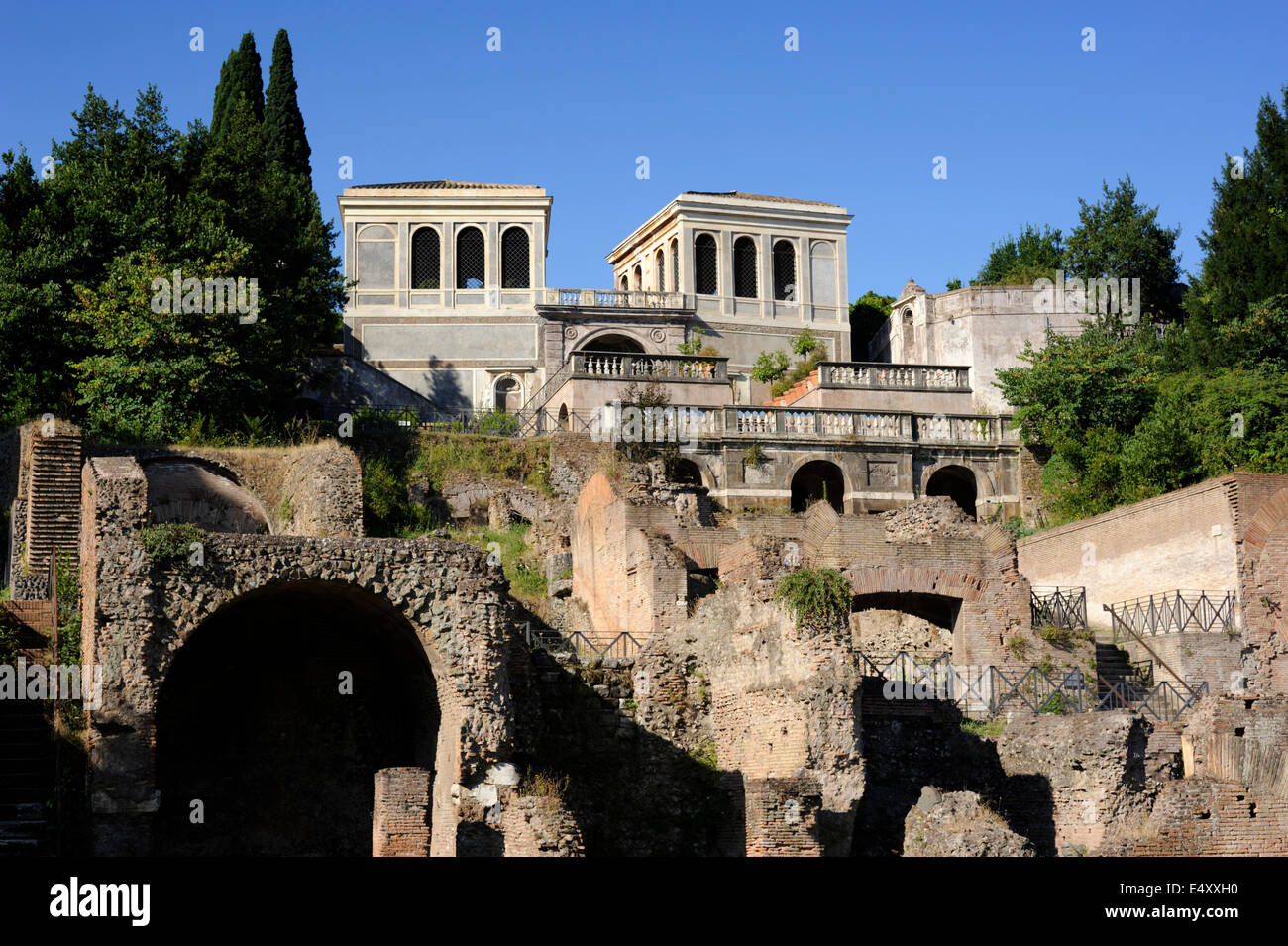 Italien, Rom, Forum Romanum und Palatin, Farnese Gärten Stockfotografie