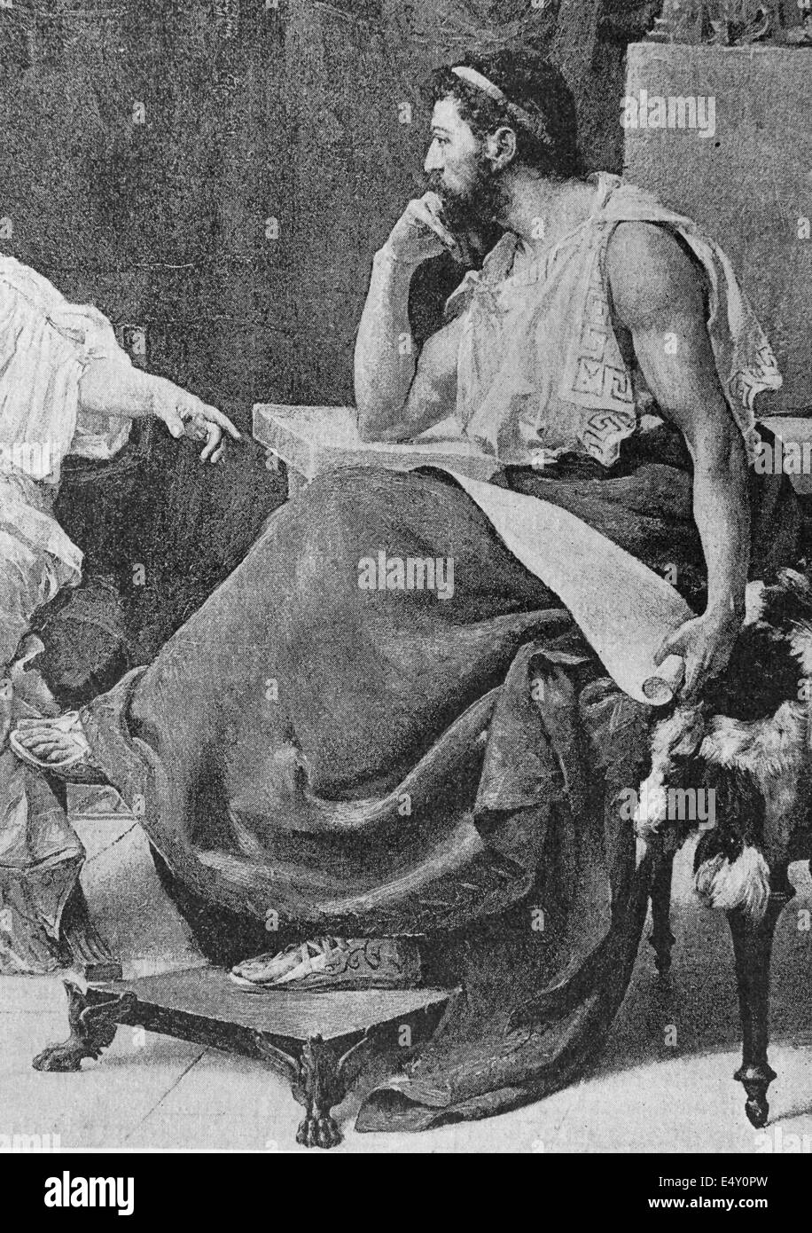 Perikles (495-429 v. Chr.). Griechischer Staatsmann, Redner und General von Athen. Kupferstich, 19. Jahrhundert. Stockfoto