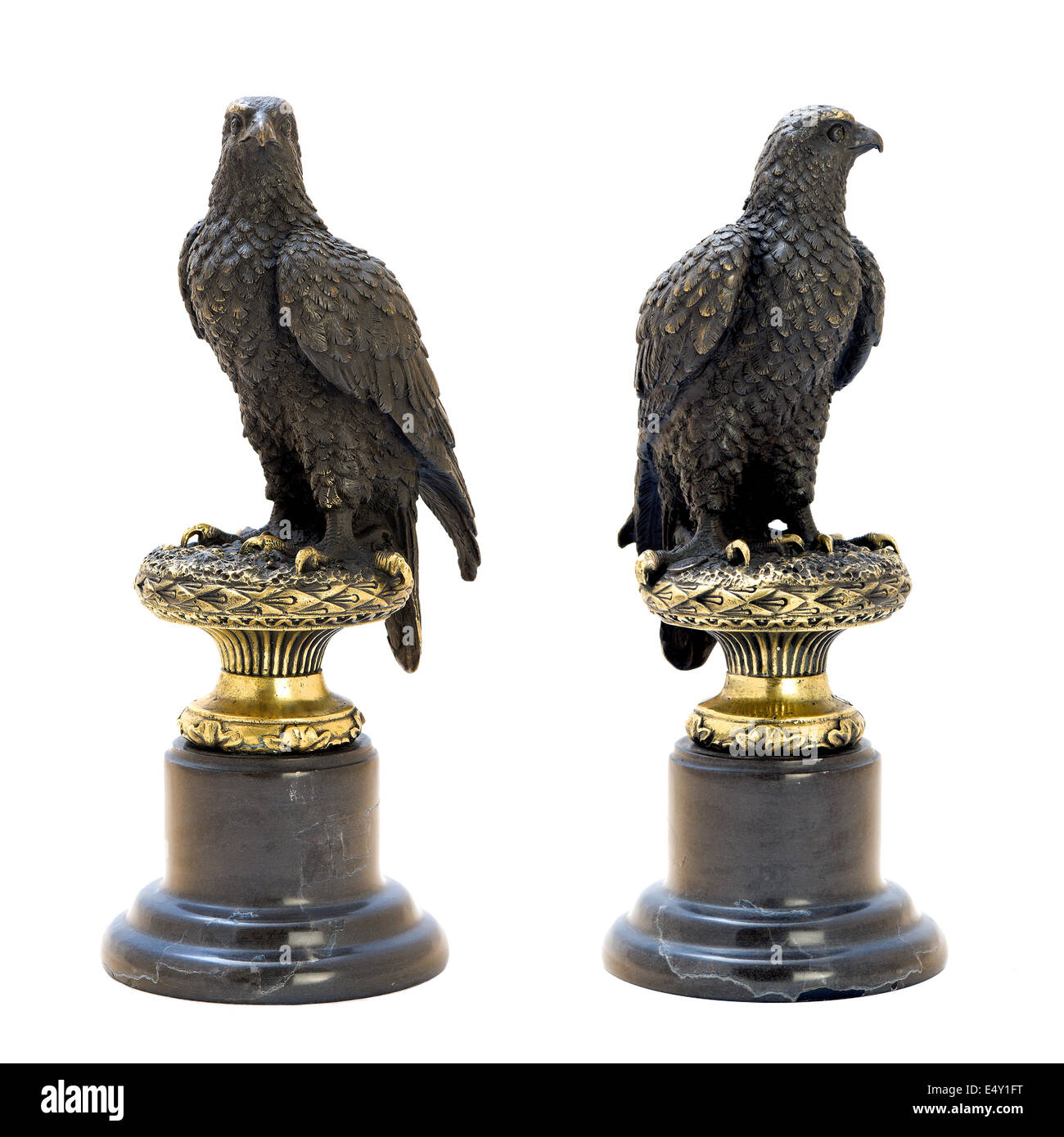 Antike Bronzefigur des Adlers. Stockfoto