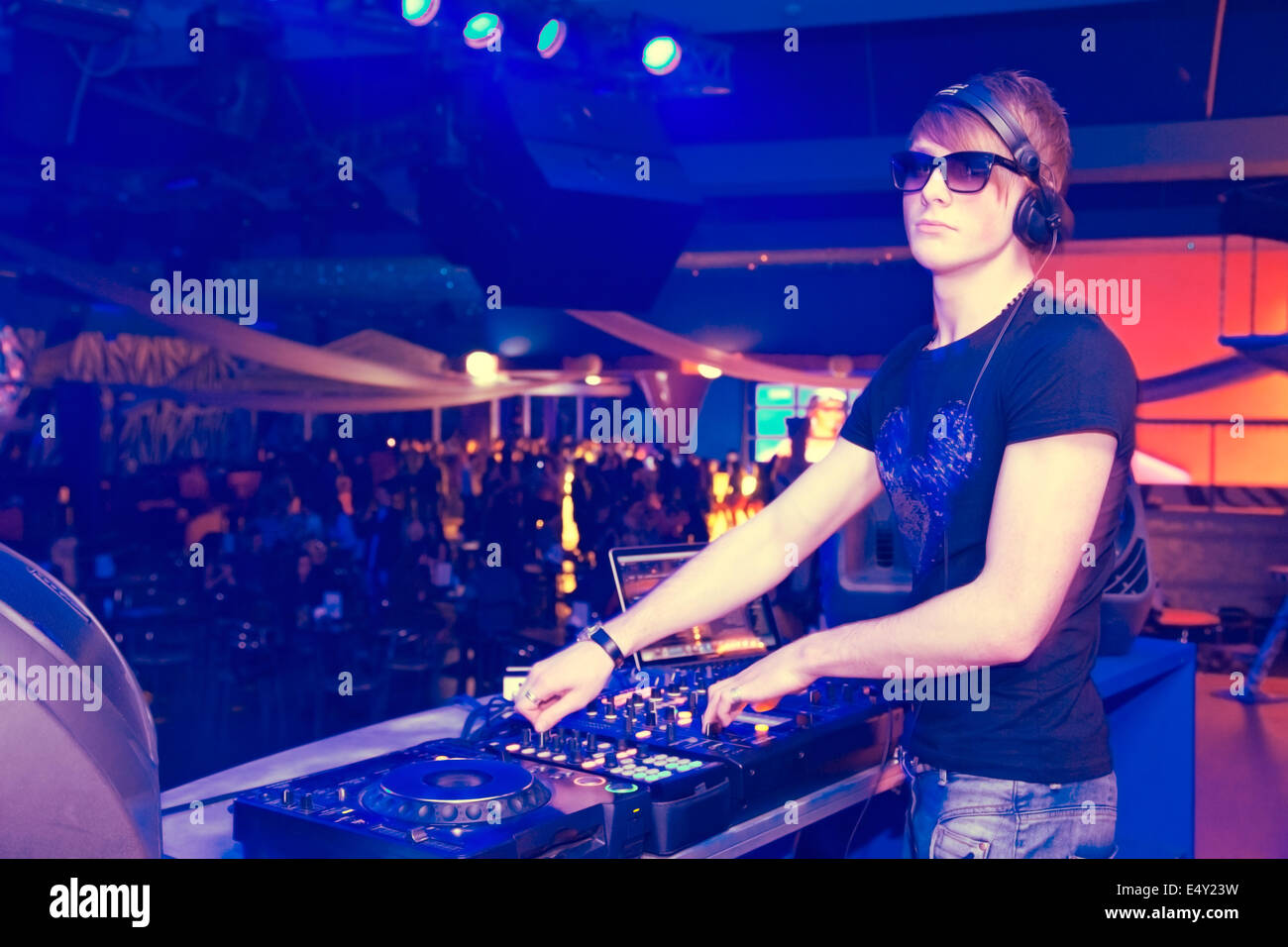 Party-DJ Stockfoto