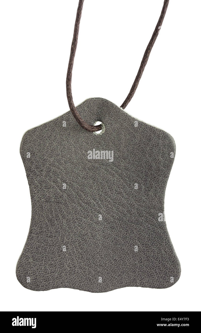 Leere Leder label Stockfoto