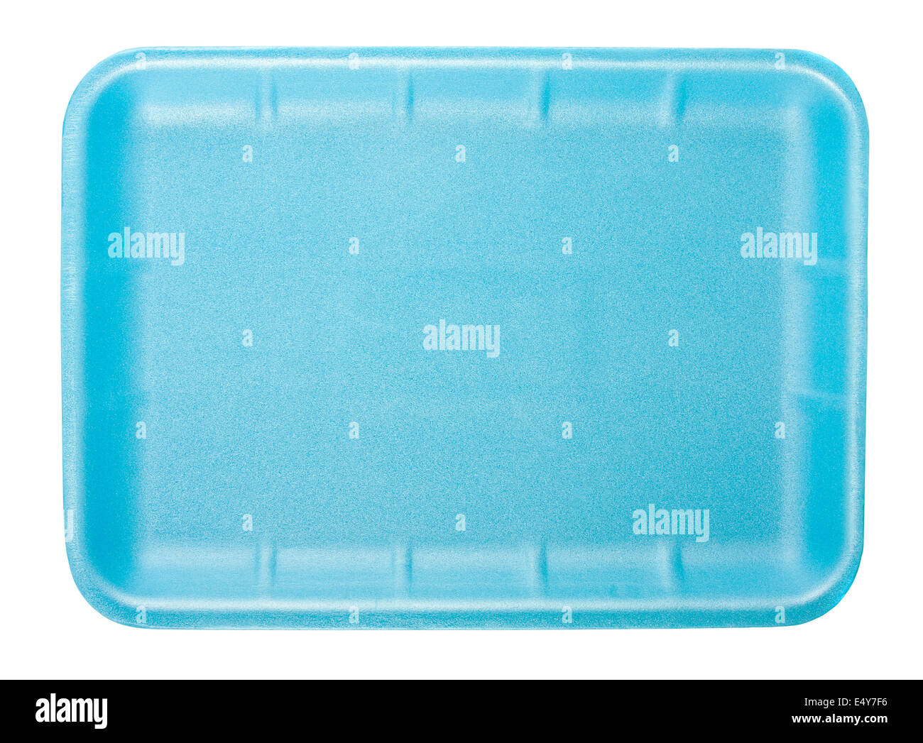 Kleine blaue Tablett für Lebensmittel Stockfoto