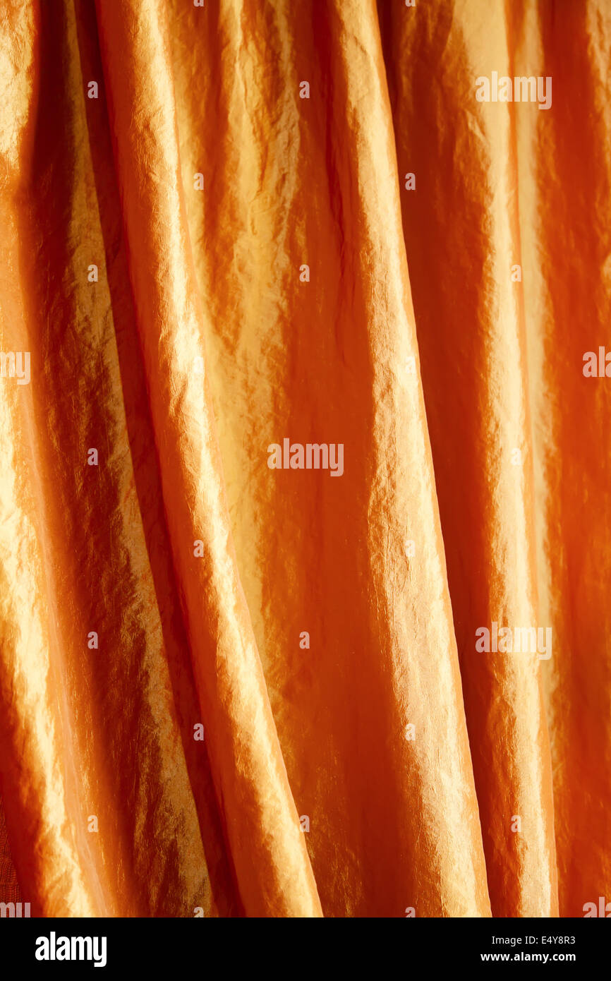 Goldenen Taft Vorhang Hintergrund Stockfotografie - Alamy