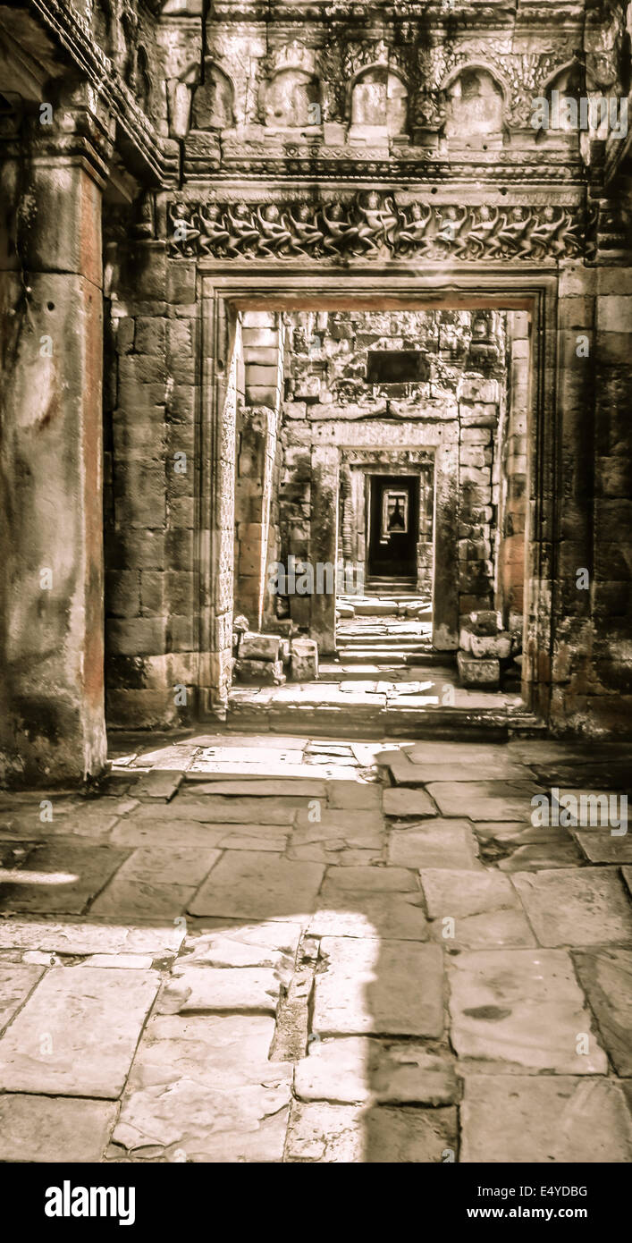 Türen, Kambodscha, Siem Reap, Angkor Wat Stockfoto