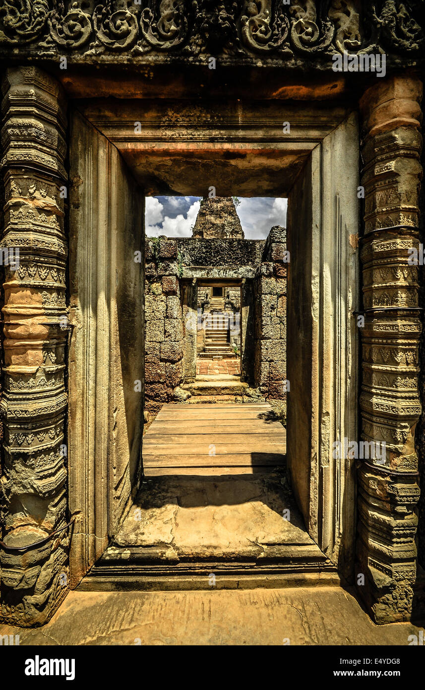Türen, Kambodscha, Siem Reap, Angkor Wat Stockfoto