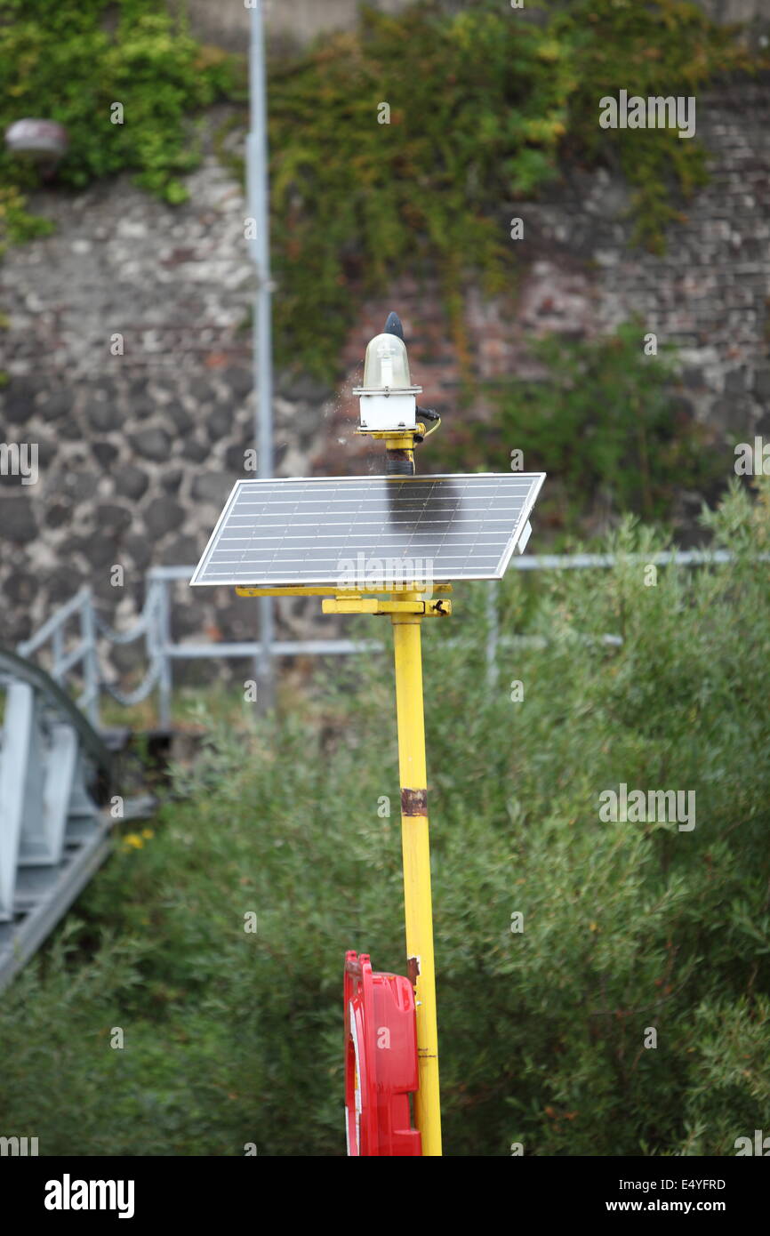 Solarbetriebene tragbare Licht Stockfoto