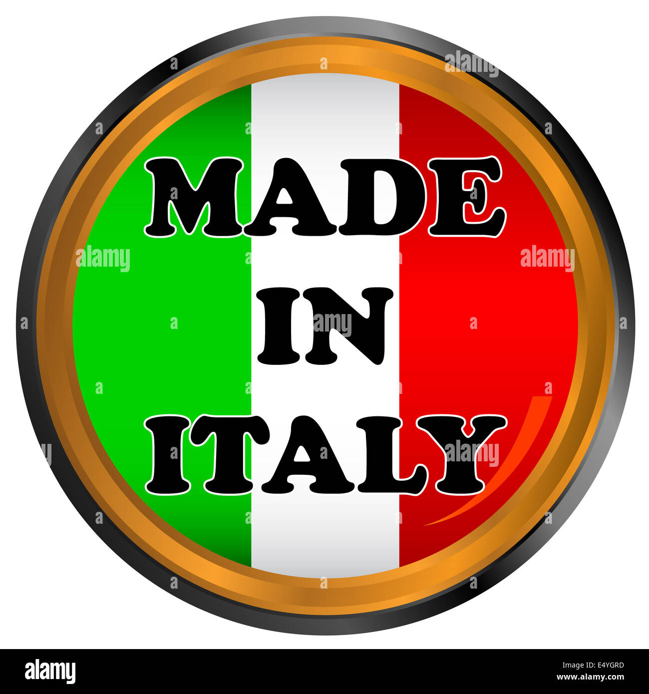 Hergestellt in Italien-Symbol Stockfoto