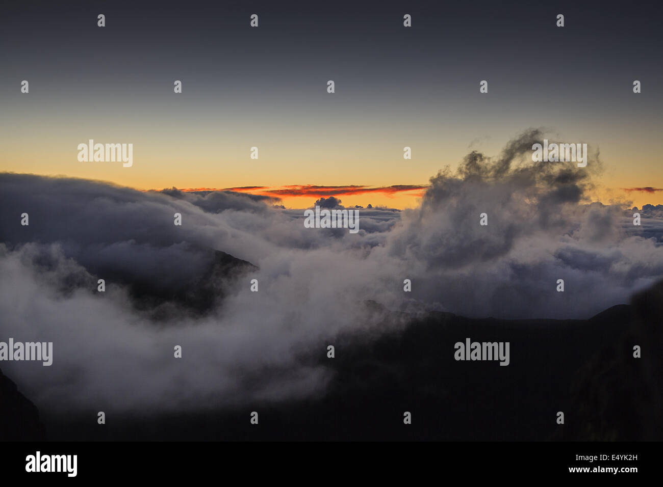Berg-Sonnenaufgang Stockfoto