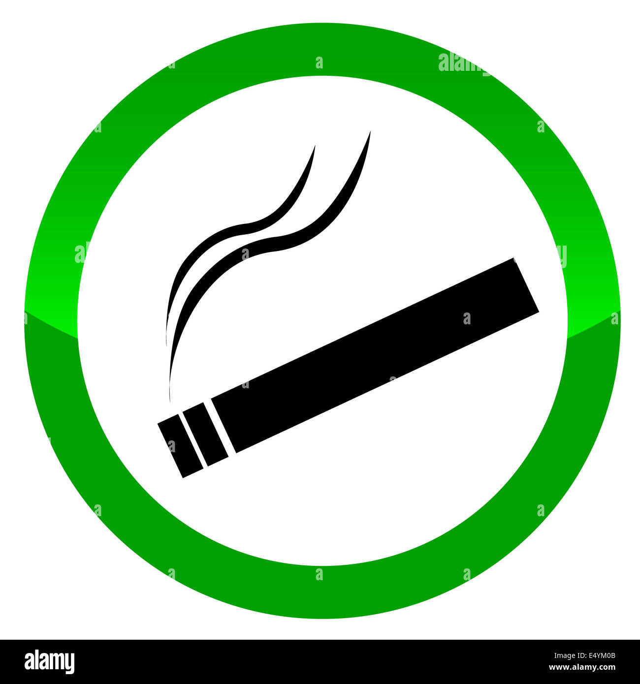 Die Zeichen-Raucherbereich Stockfoto