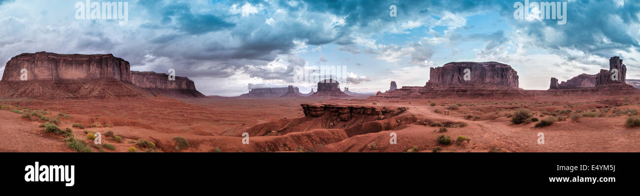 Monument Valley Panorama Skyline Stockfoto