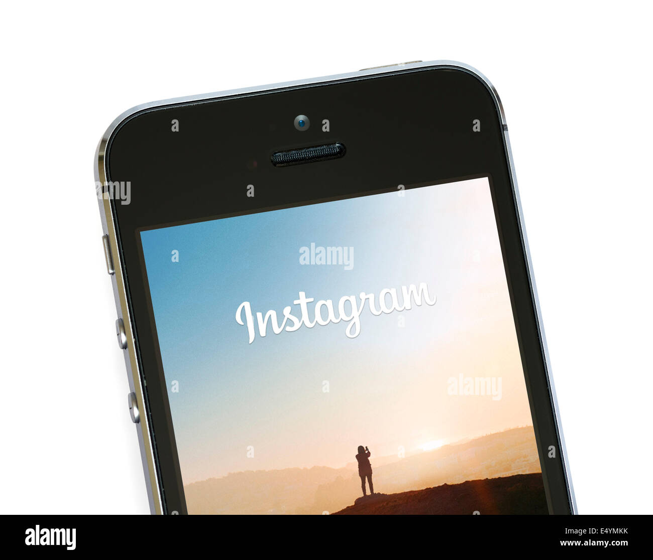 Instagram-app auf einem Apple iPhone 5 s Stockfoto