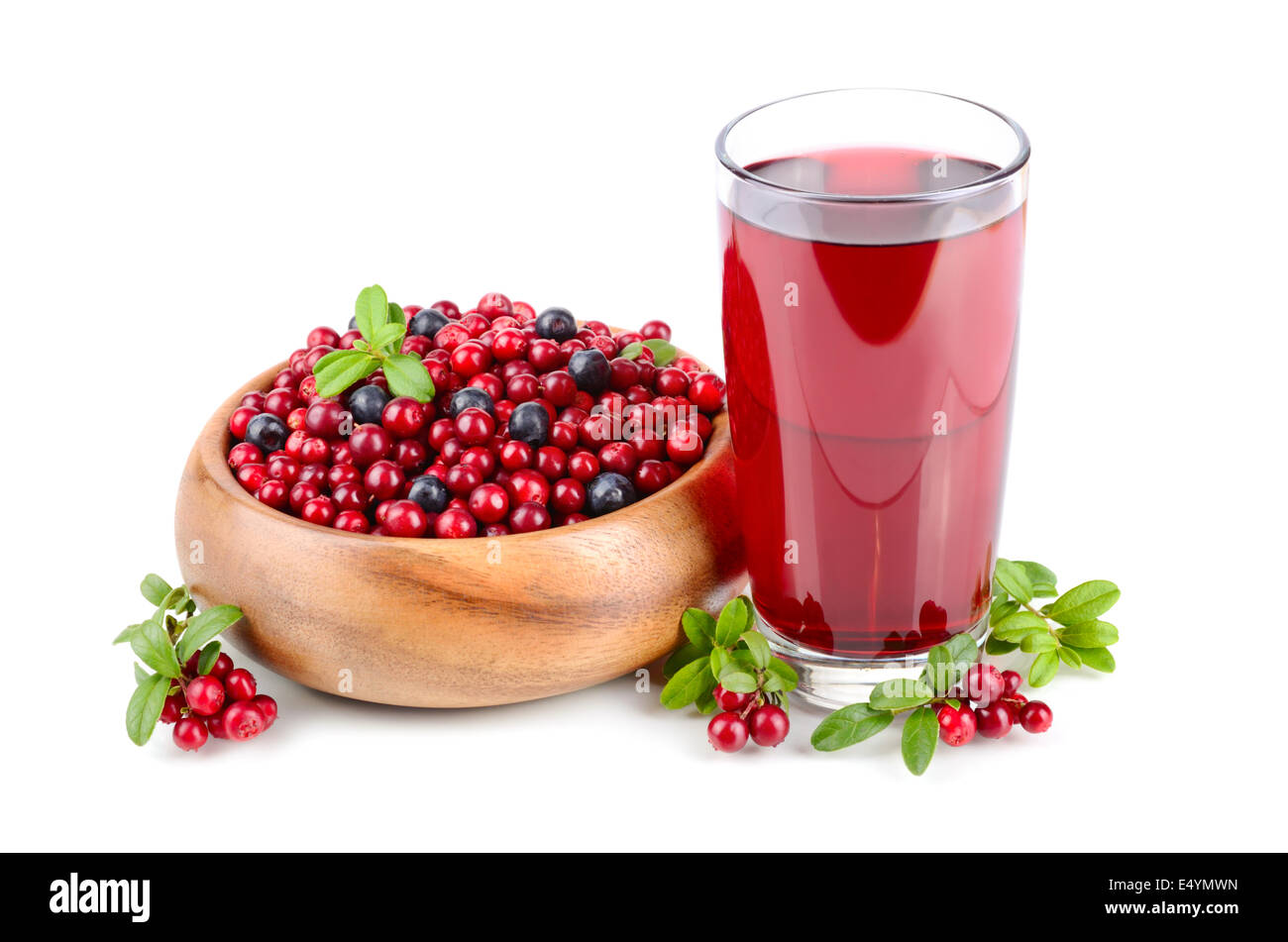 Rote Beeren-Saft Stockfoto