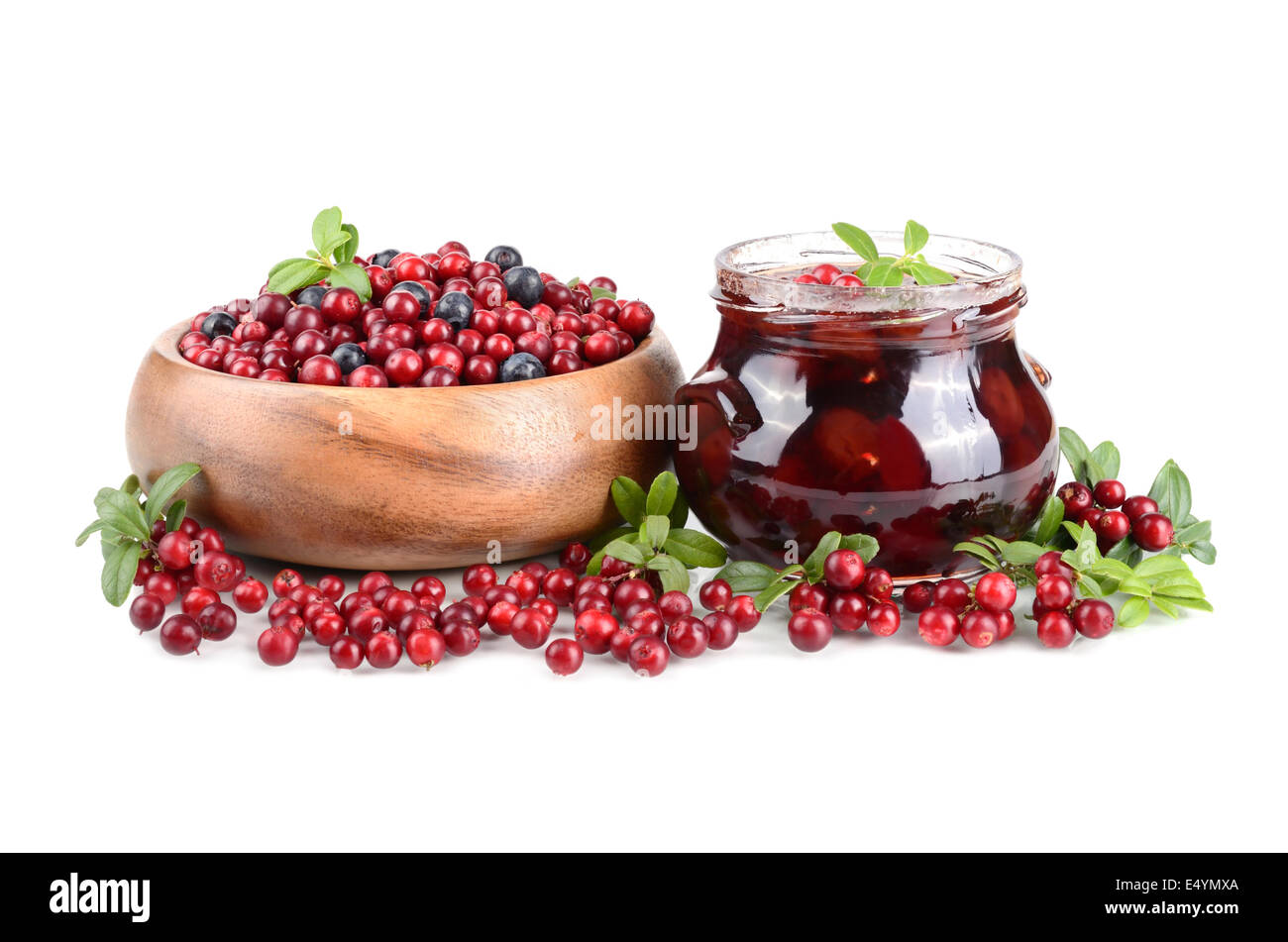 Preiselbeere Marmelade Stockfoto